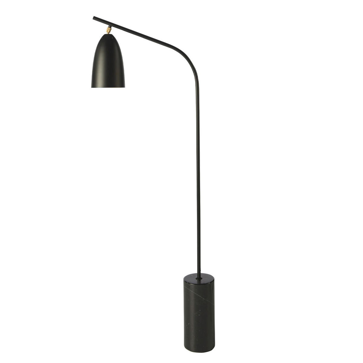 STELEUCHTE Stehleuchte aus schwarzem Marmor und schwarzem Stahl 62/15/147 cm - Schwarz, Metall (15/62/147cm) - ANGEL CERDA