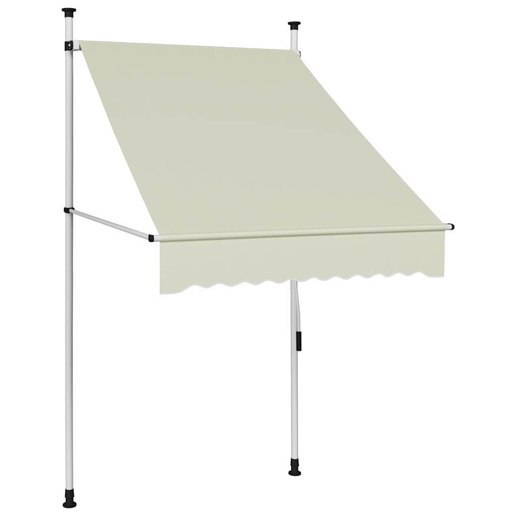 EINZIEHBARE Markise Handbetrieben 100 cm Creme - Creme, Textil (100/1/1cm) - furnicato