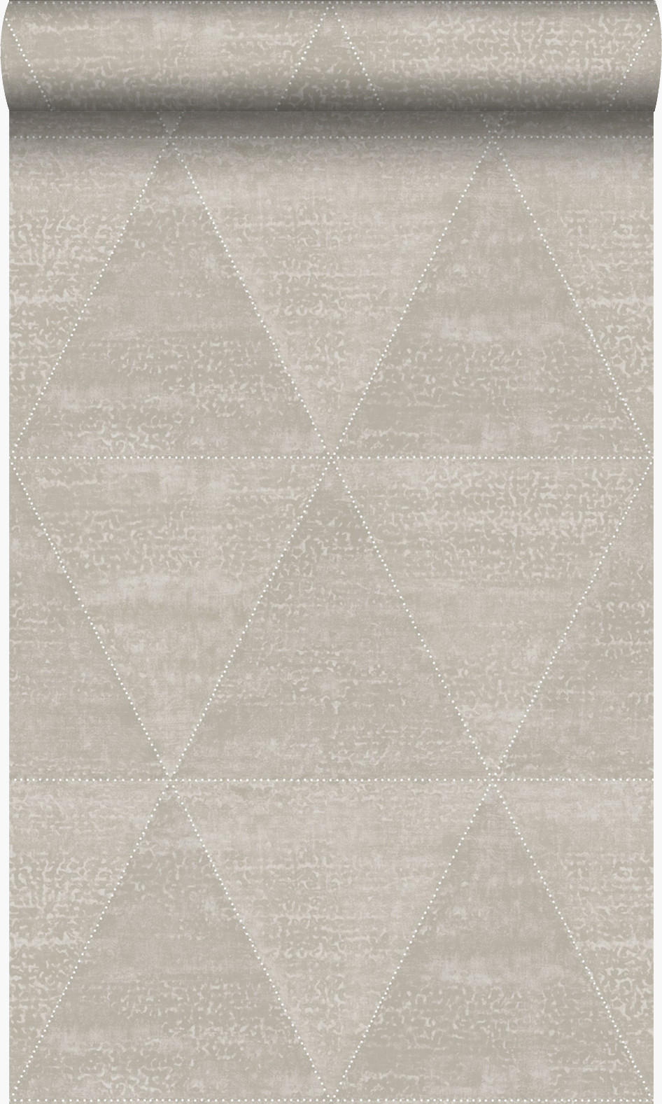 TAPETE verwitterte Metalldreiecke 53 cm x 10.05 m - Beige, Papier (53/1000cm) - Origin Wallcoverings