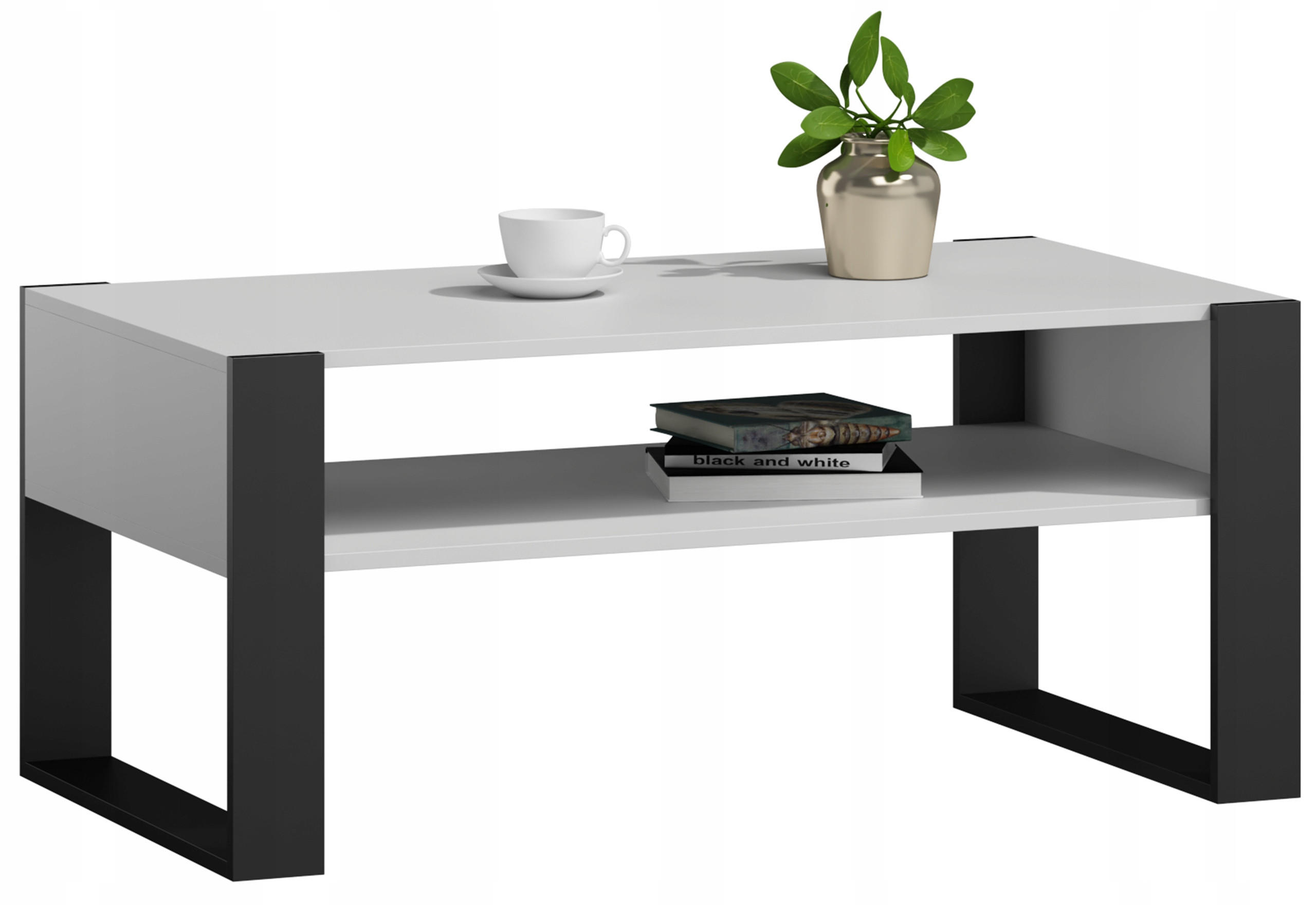 COUCHTISCH KAJA Weiß 100/53,6/50 cm - Multicolor, Holzwerkstoff (53.6/100/50cm) - Matkam Möbel