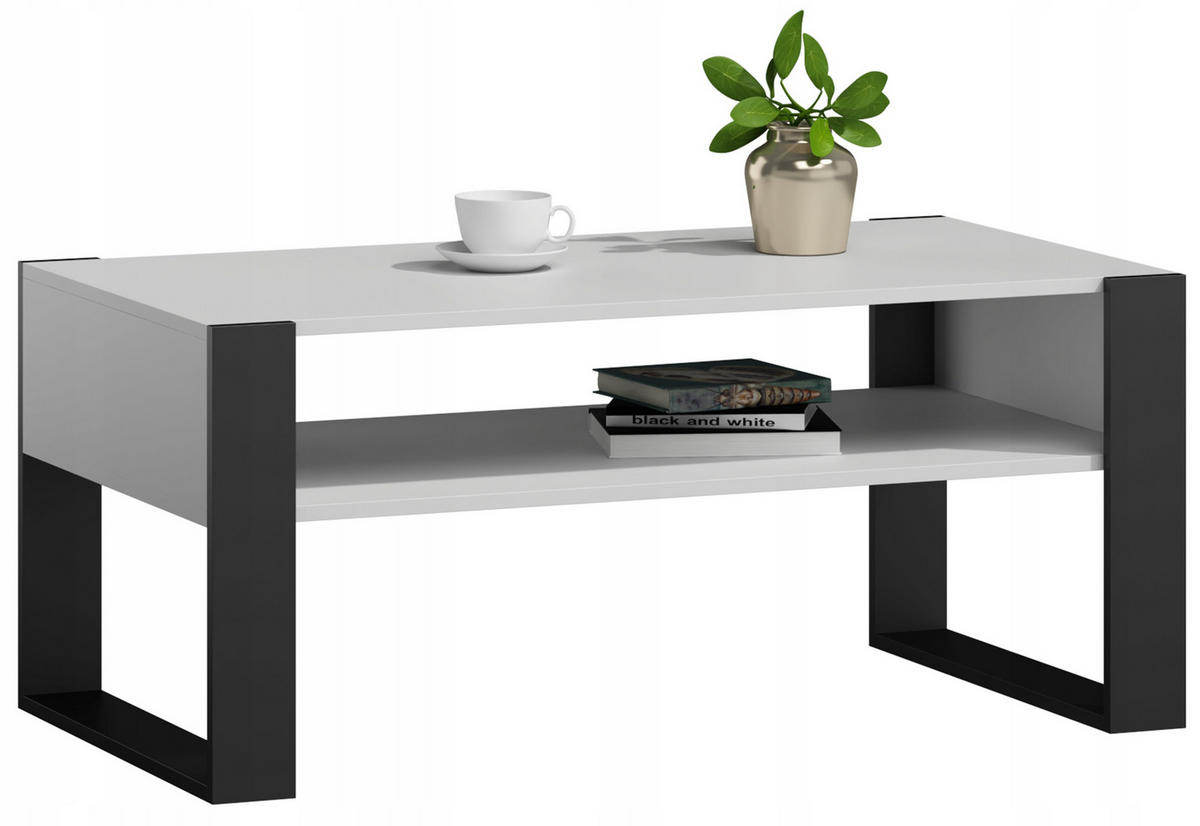 COUCHTISCH KAJA Weiß 100/53,6/50 cm - Multicolor, Holzwerkstoff (53.6/100/50cm) - Matkam Möbel