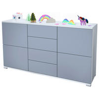 SIDEBOARD Rova Denim matt - Pastellblau, Holzwerkstoff (138.5/75.5/35cm) - Vladon