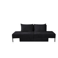 SOFA Mit Schlaffunktion MOOKA 4in1-Multifunktions-System Stoff Velo Schwarz - Schwarz, Holz/Textil (240/87/103cm) - Kaiser Möbel