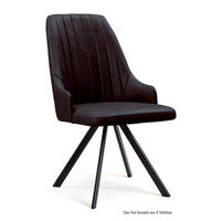 ESSZIMMERSTUHL drehbar (8er-Set) Devyn 52x91x60 Schwarz/Espresso - Dunkelbraun/Schwarz, Kunststoff (60/91/52cm) - 58aufmkessel