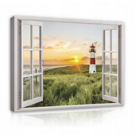 LEINWANDBILDER Strand Meer Modern 100x70 - Multicolor, Holzwerkstoff (100/70cm) - Wallarena