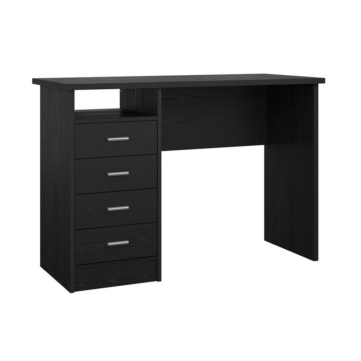 SCHREIBTISCH, FunctionPlus, Schwarz, Holzwerkstoff, 110 x 49 x 76 cm - Schwarz, Holzwerkstoff (49/110/76cm) - ebuy24