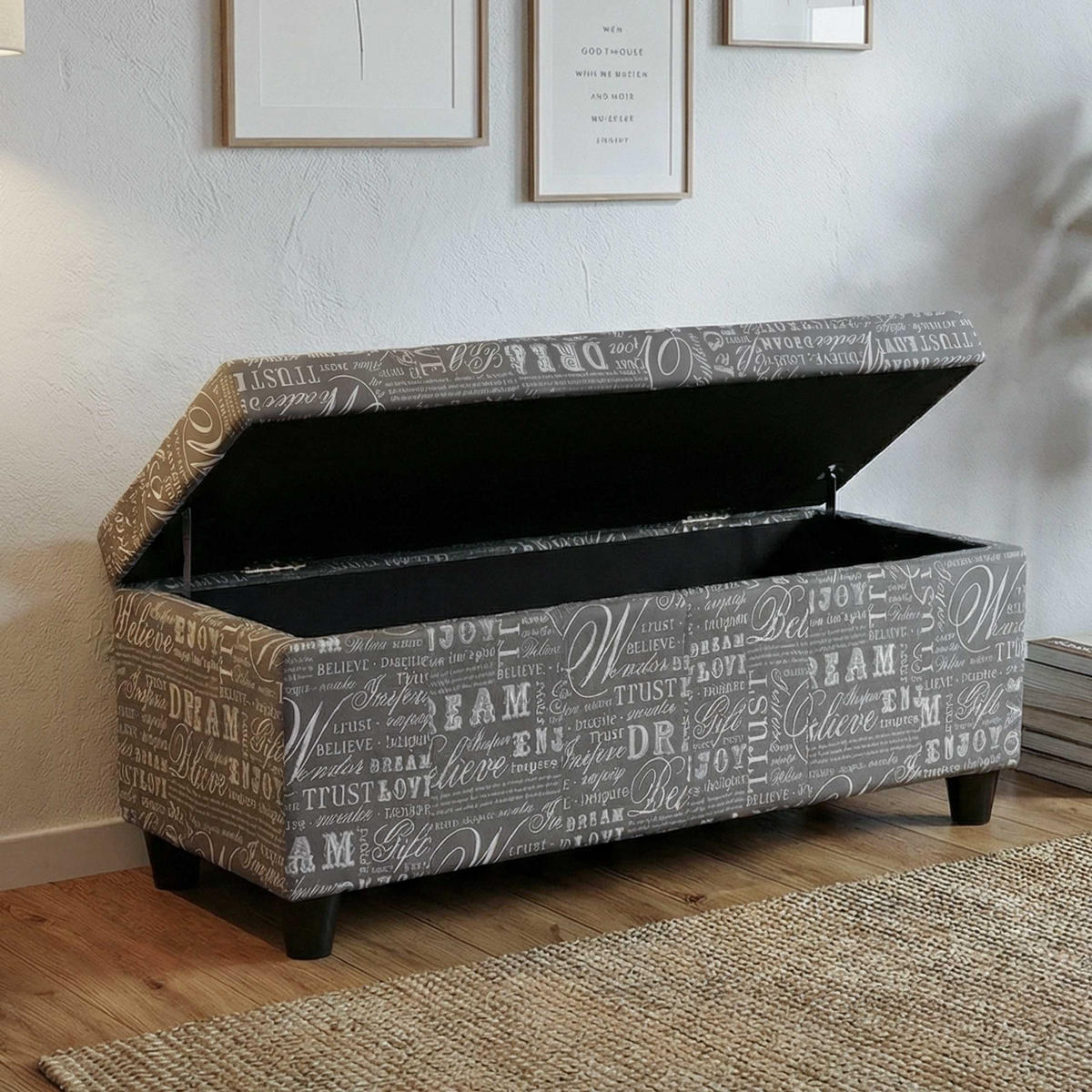 AUFBEWAHRUNGS-TRUHE Grau - Grau, Textil (114/45/45cm) - MCW