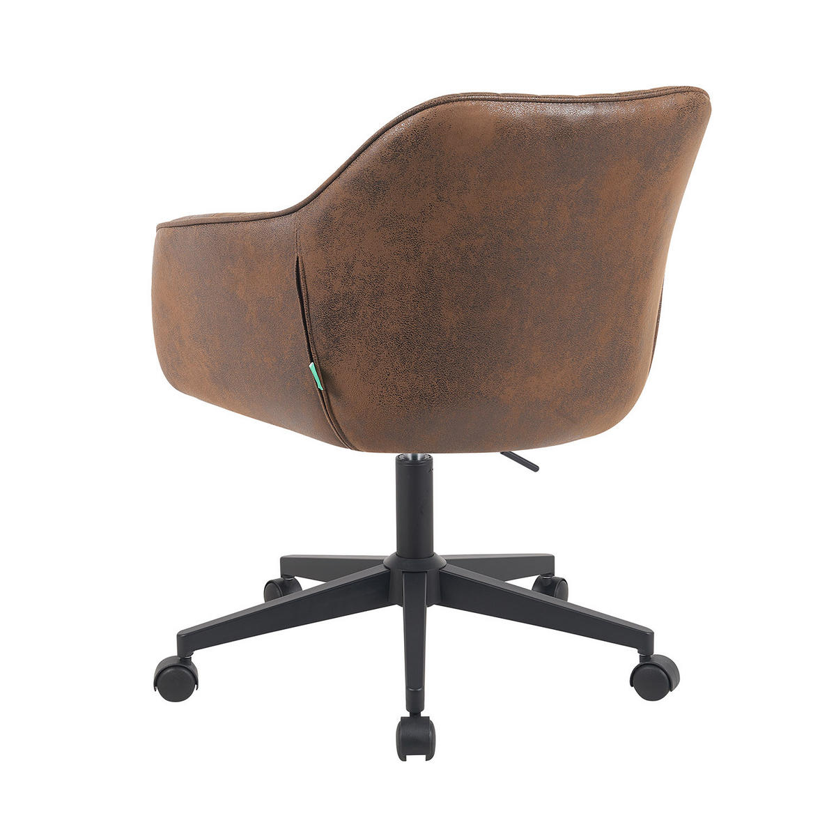 BÜROSTUHL Mika-Elio 2er-Set - Schwarz/Braun, Textil/Metall (60/79/61cm) - DUBI Möbel