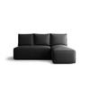 ECKSOFA mit Schlaffunktion SAVIO MINI Curio 97 Rechts - Dunkelgrau, Textil (200/140cm) - Bedante