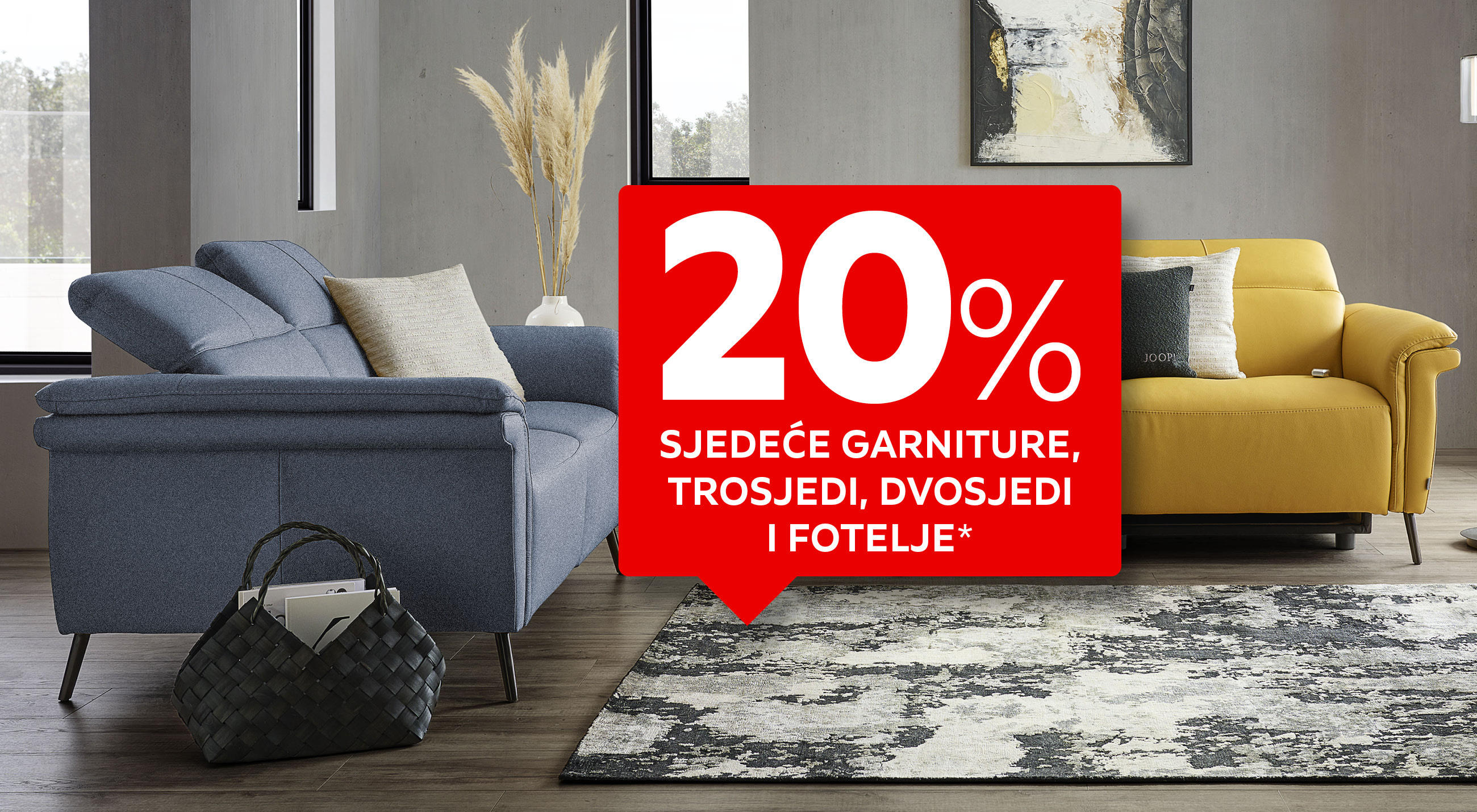 20% sjedeće garniture, trosjedi, dvosjedi i fotelje*