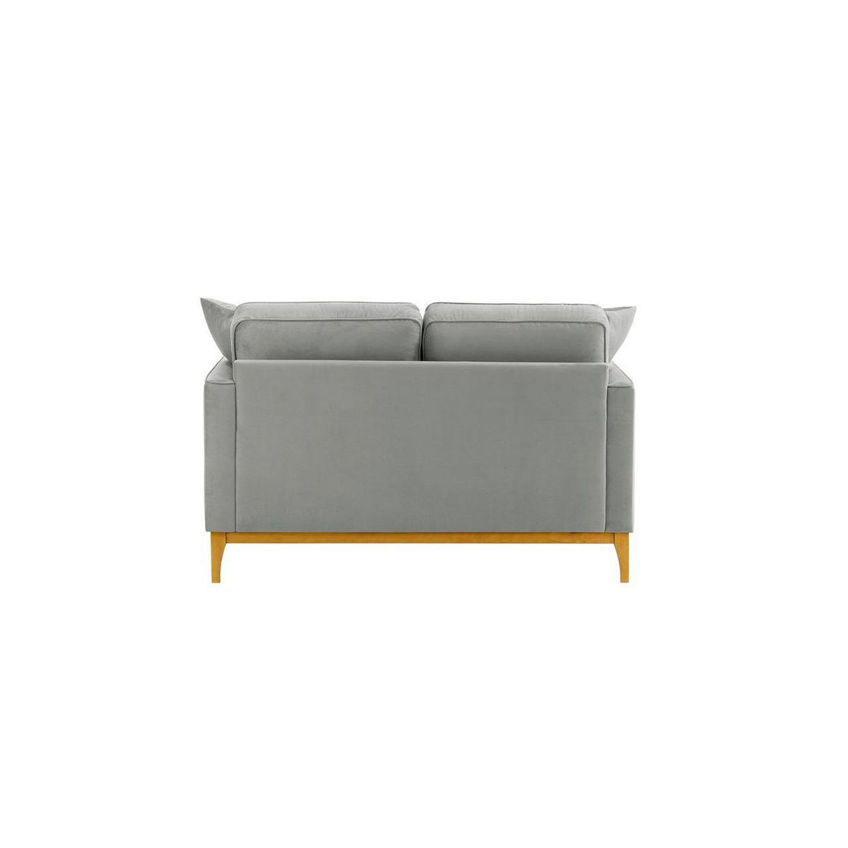 ZWEISITZER-SOFA Linara-Velluto 15 - Hellgrau, Holz/Textil (141/91/95cm)