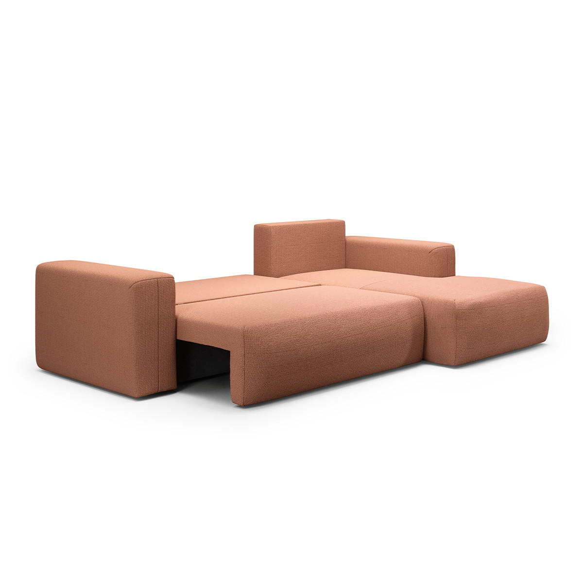 ECKSOFA Bliss 3 Sitzplätze Kupfer - Orange, Holz (268/163cm) - Petits-meubles