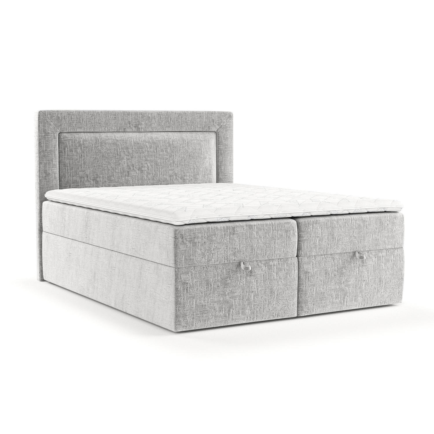 BOXBETT Palmera Hellgrau 140/200 cm - Hellgrau/Schwarz, Holz/Holzwerkstoff (140/200cm) - Maison de Reve