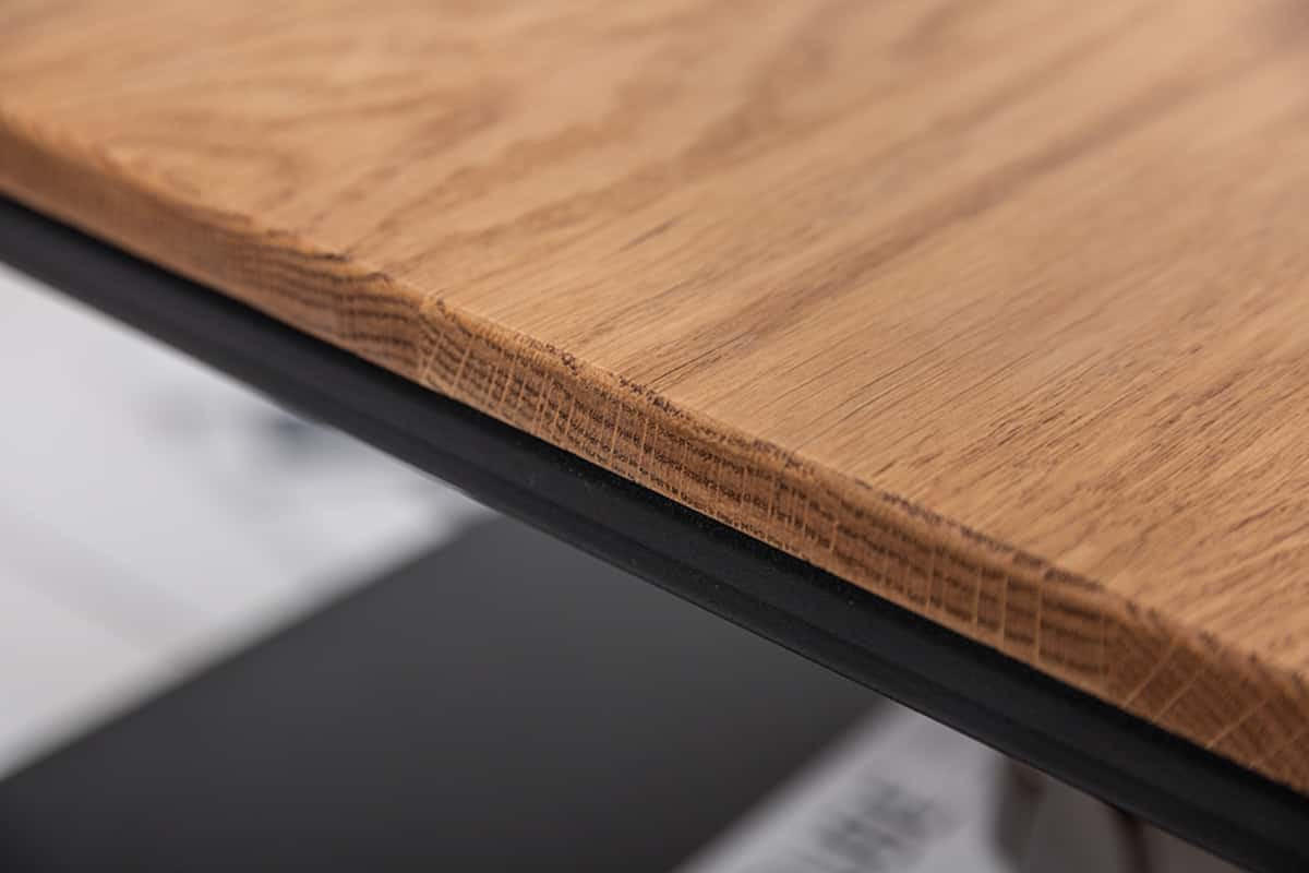 COUCHTISCH APARTMENT Eiche Natur 95 cm - Schwarz/Braun, Holz/Metall (55/95/40cm) - riess-ambiente