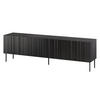 TV-LOWBOARD Isla 200 4D - Schwarz, Holzwerkstoff/Metall (201/60/40cm) - MIRJAN24