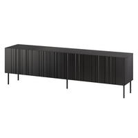 TV-LOWBOARD Isla 200 4D - Schwarz, Holzwerkstoff/Metall (201/60/40cm) - MIRJAN24
