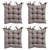 SITZKISSEN Basic 46/46 cm 4er-Set - Braun, Textil (46/6/46cm) - Madison