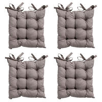 SITZKISSEN Basic 46/46 cm 4er-Set - Braun, Textil (46/6/46cm) - Madison