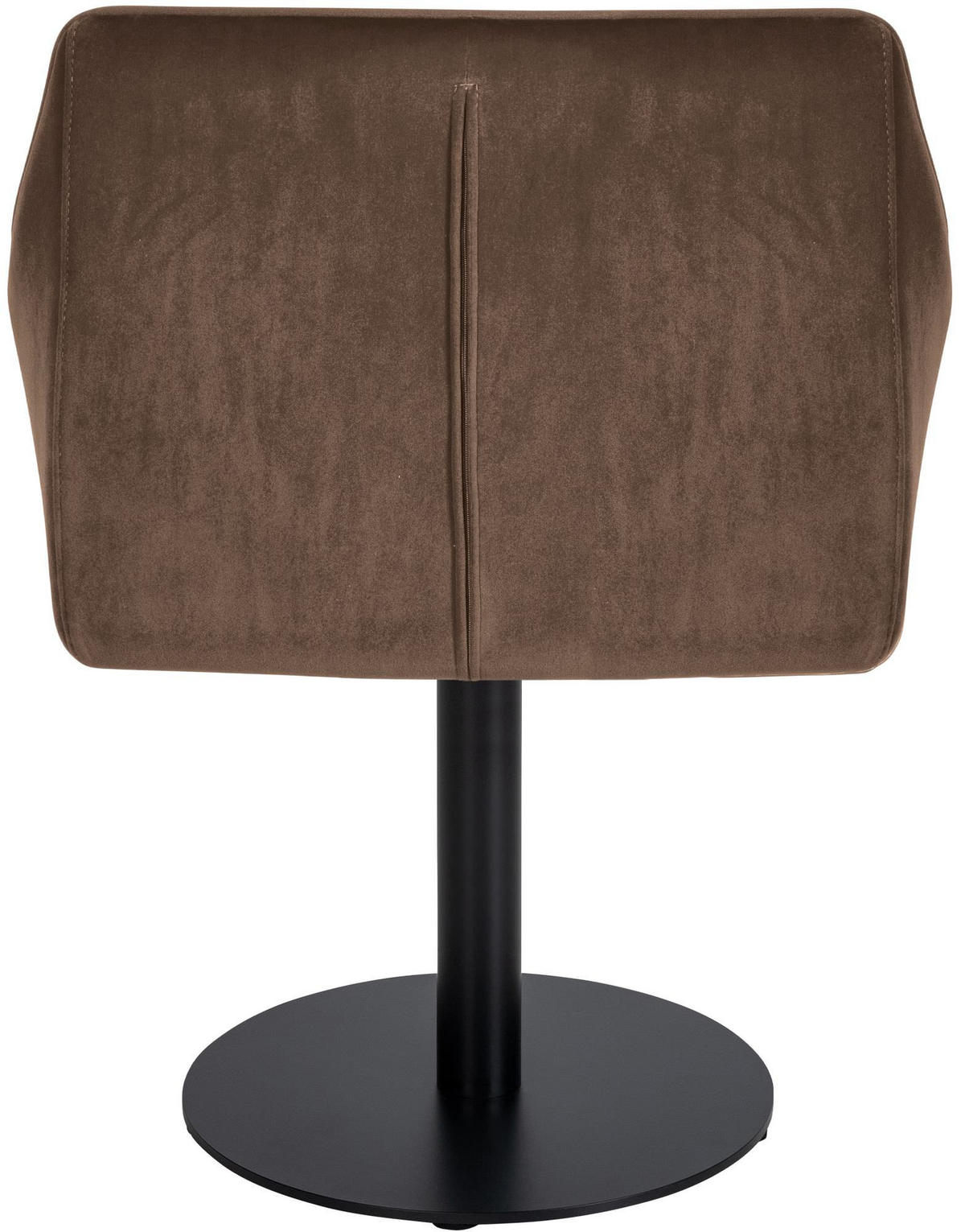 SESSEL Samt Braun - Schwarz/Braun, Textil/Metall (64/75/48cm) - CLP