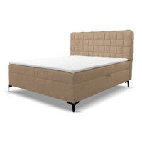 BOXBETT ROMA mit zwei Bettkästen H2/H3 Matratze und Topper 160 x 200 cm - Braun, Holzwerkstoff (160/200cm) - VENASI MÖBEL