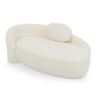 ECKSOFA 170/96/62 cm Beige Teddy mit Kissen - Beige, Textil (170/96cm) - Oxeza