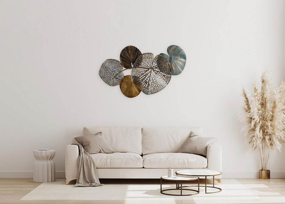 WANDDEKO Grün 100/60 cm - Grün, Metall (2.5/60/4cm) - KUNSTLOFT