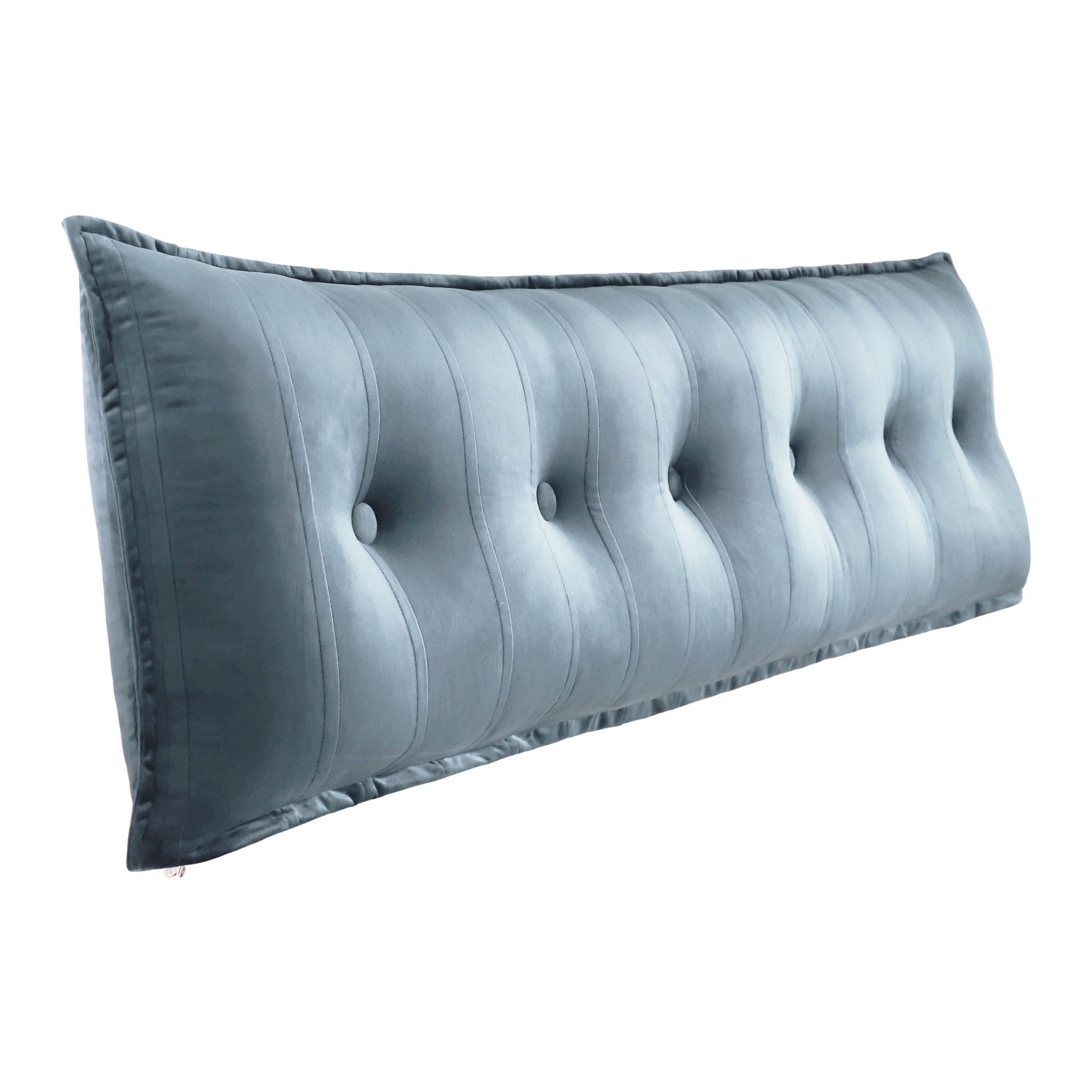 RÜCKENKISSEN Samtlook Grau 180 cm - Grau, Textil (45/180cm) - Vercart