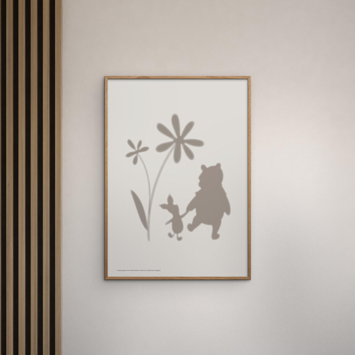 POSTER Disney's Winnie the Pooh & Piglet Flower Silhouettes - Beige, Papier (70/100/0.1cm) - Poster&Frame