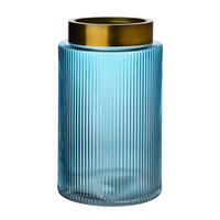 VASE Serenite Blau 15/15/25 cm Glas - Blau, Glas (25cm) - Mondex