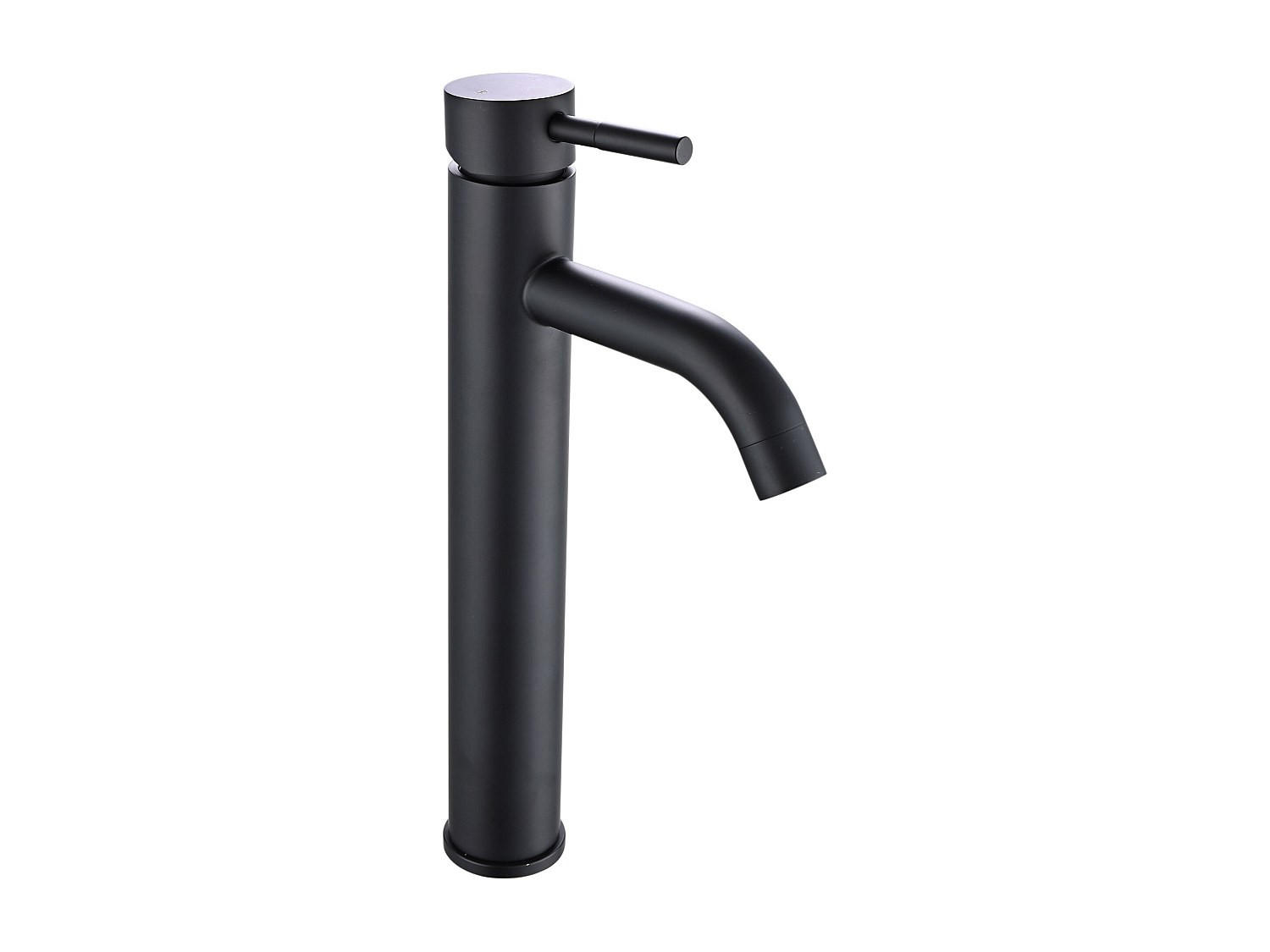 WASCHTISCHARMATUR - 16.5 cm x 4.9 cm - metall - schwarz Salavan - Schwarz, Metall (16.5/30.6/4.9cm) - Vente-Unique
