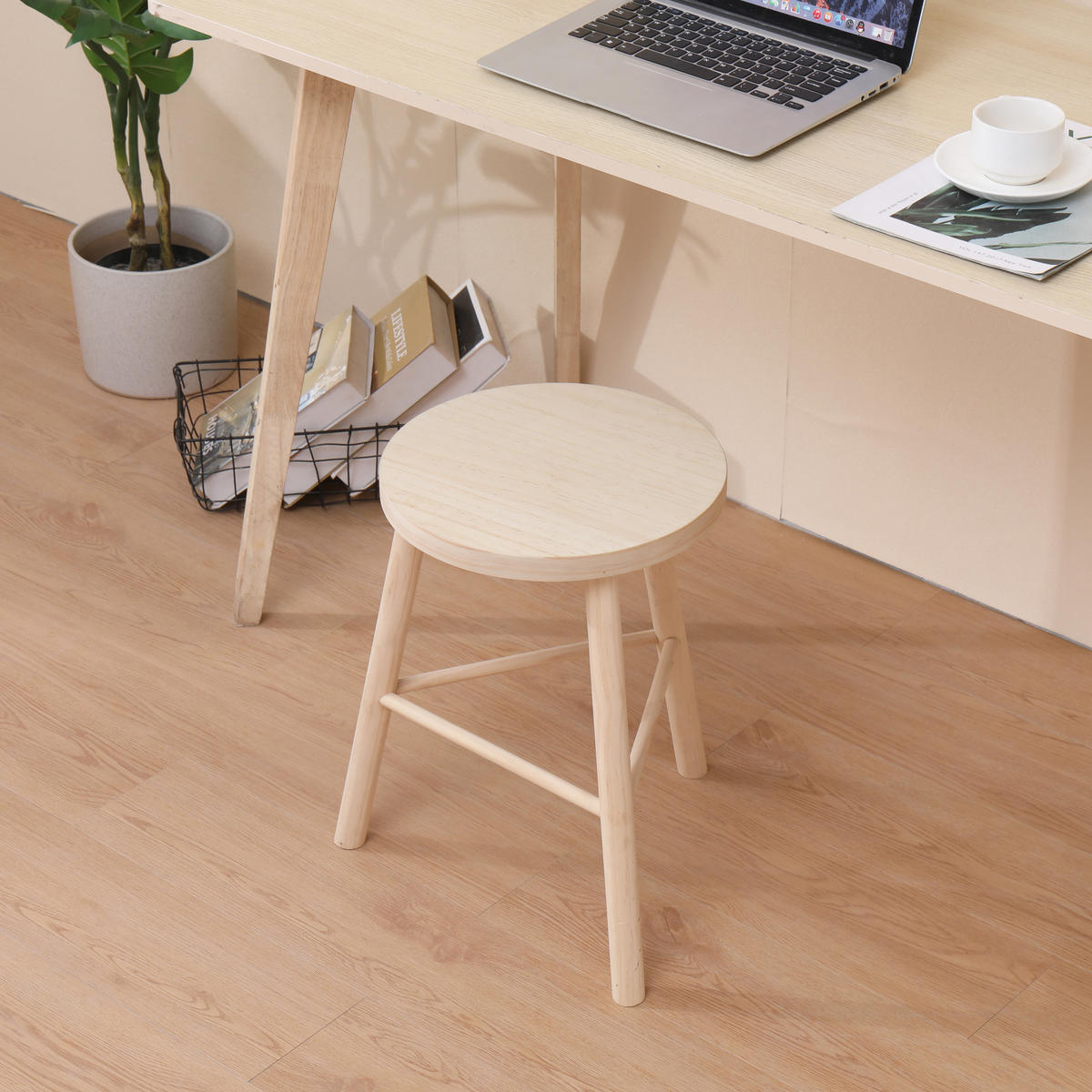 HOCKER Kieferholz Braun - Braun, Holz (31/45.5/31cm) - Nordlys