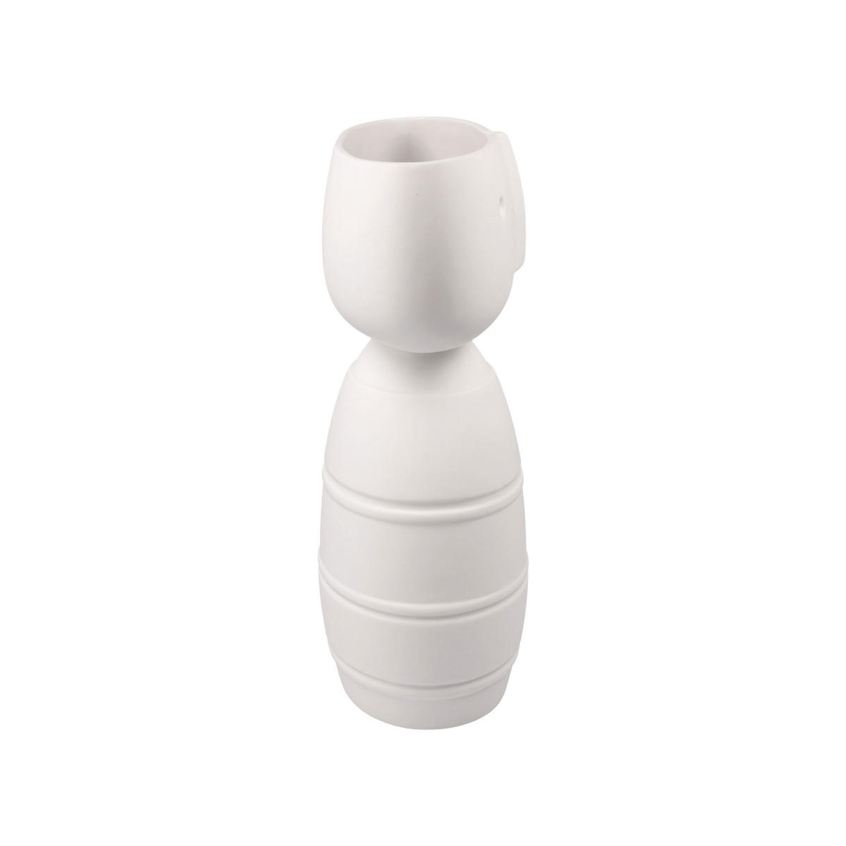 VASE "CARO" Studio 8 Vultus weiß 22 cm - Weiß, Keramik (22cm) - Goebel
