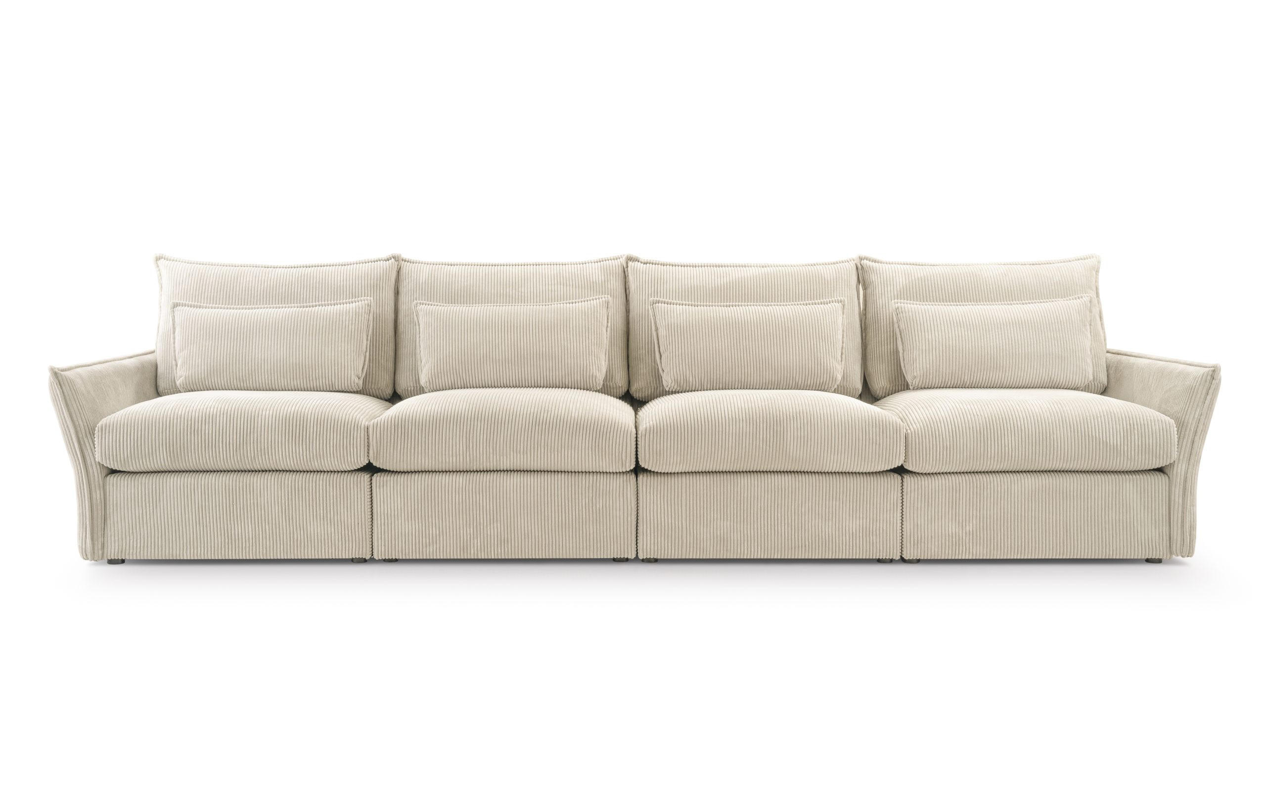 SOFA Modulare Lunde 5, 6 Sitzer, Beige - Beige, Textil (350/93/105cm) - Meblito