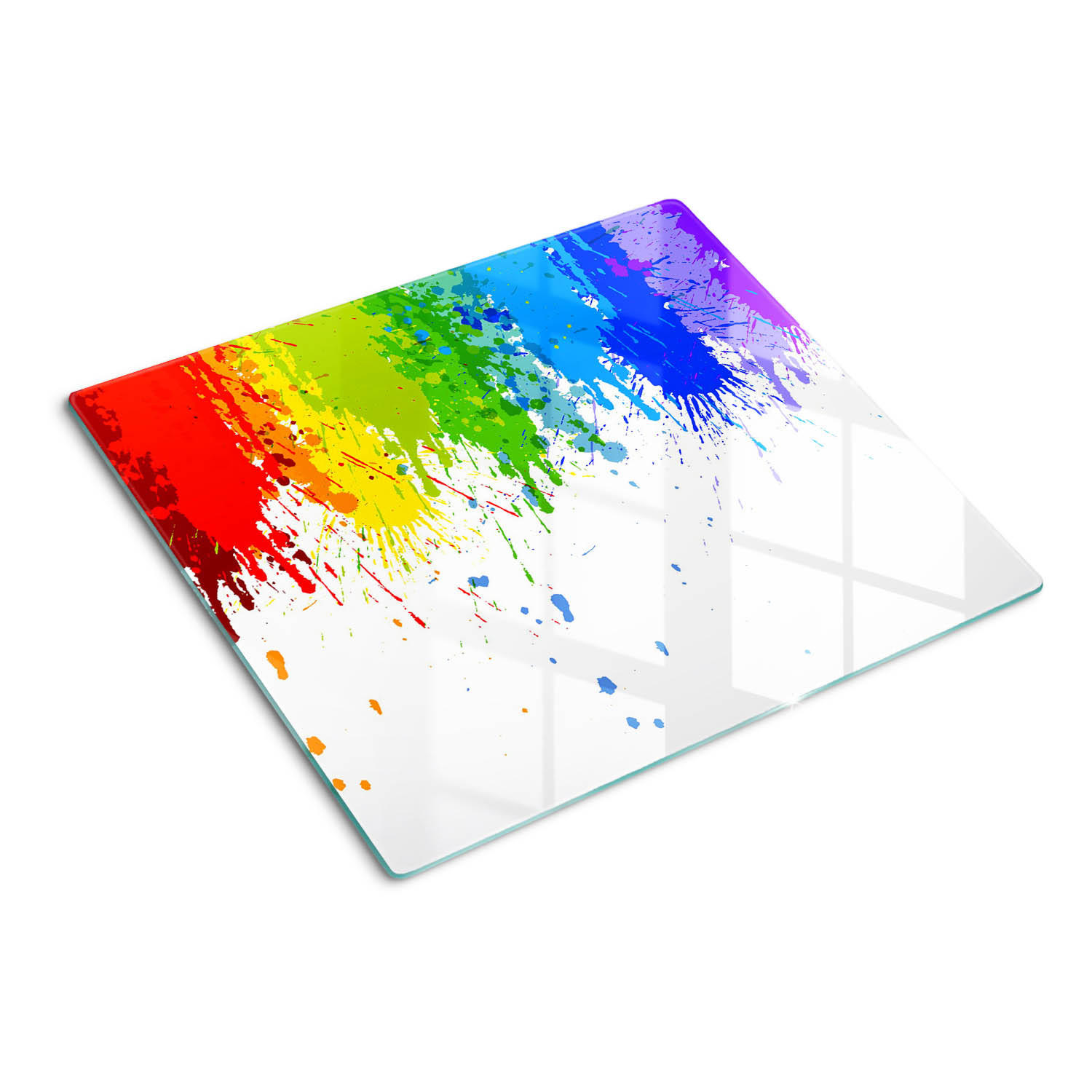 GLASPLATTE 60x52 cm Regenbogenflecken - Multicolor, Glas (60/0.4/52cm) - TULUP