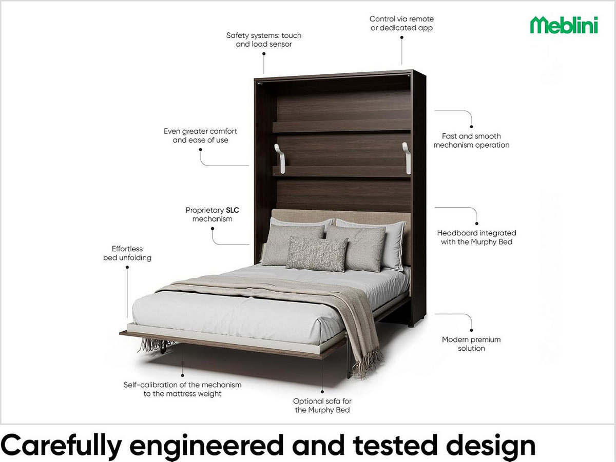 SCHRANKBETT BED CONCEPT BC-36 - Eichefarben/Beige, Holzwerkstoff (140/200cm)