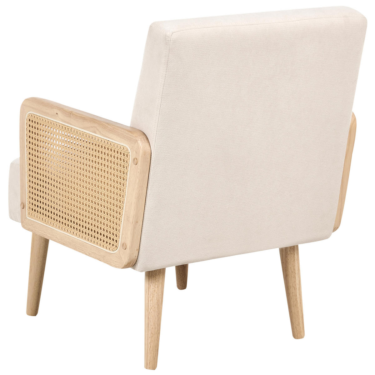 SESSEL Hellbeige Hojby - Beige/Braun, Textil (61/82/74cm) - Beliani
