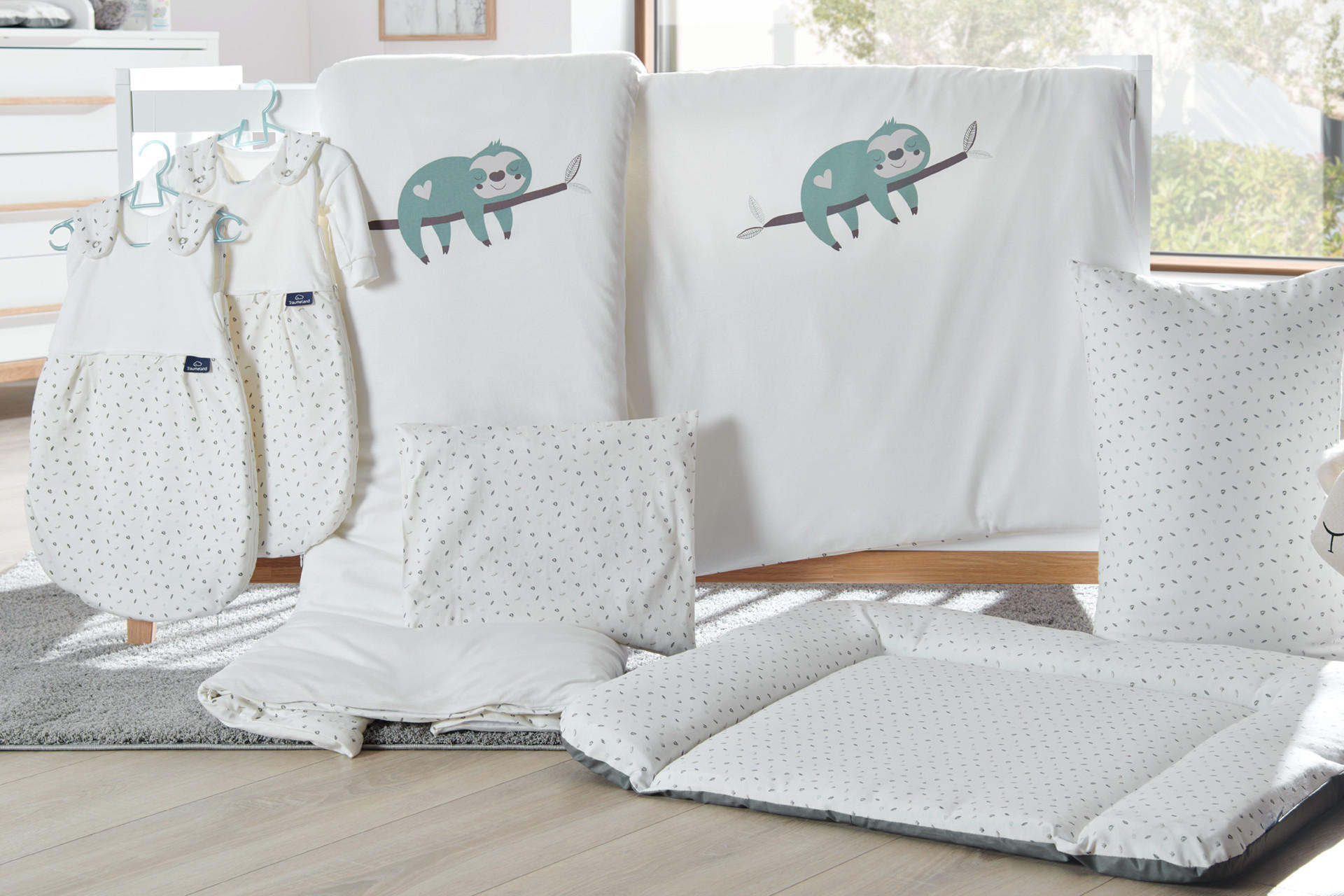 Babyzimmertextilien Serie Faultier