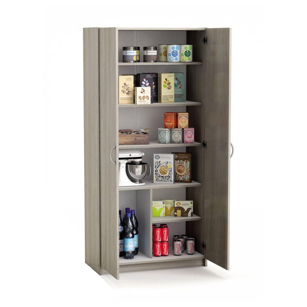 KLEIDERSCHRANK 2 Türen 5 Regale L79,7 cm Holzdekor - Multifunktion - Eiche Artisan, Holzwerkstoff (41.4/169.5/79.7cm) - Calicosy