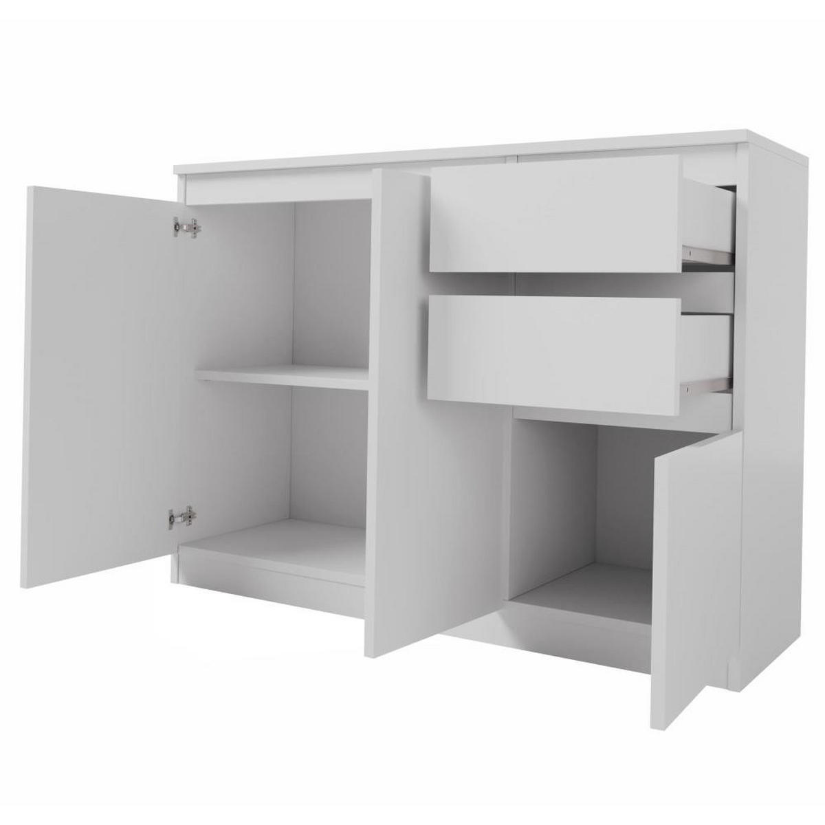 KOMMODE Anthony 3D2S 112/35/82 weiß - Weiß, Holzwerkstoff (112/82/35cm) - Beautysofa