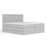 BOXSPRINGBETT Aurelia Hellgrau 160/200 cm - Hellgrau/Schwarz, Holz/Holzwerkstoff (160/200cm) - Maison de Reve
