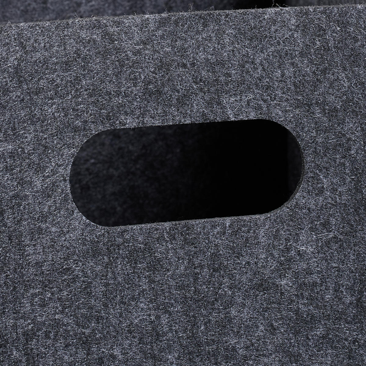 FILZKORB - Anthrazit, Textil (30/30/30cm) - Relaxdays