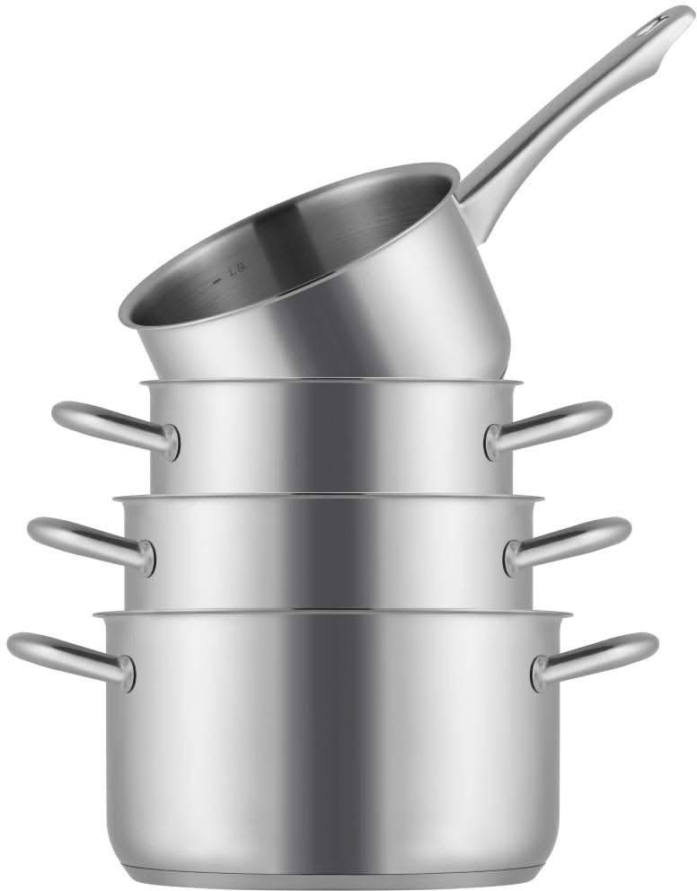 TÖPFE UND PFANNENSET PFANNENSET Blizz 4-teilig - Silberfarben, Metall - Sola