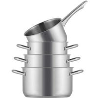 TÖPFE UND PFANNENSET PFANNENSET Blizz 4-teilig - Silberfarben, Metall - Sola