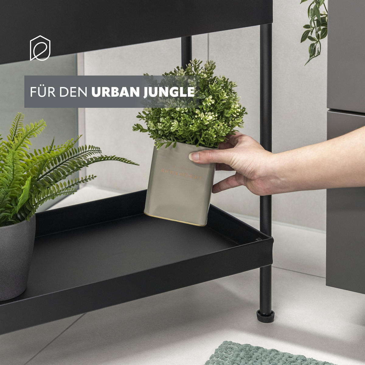 PFLANZENSTÄNDER, schwarz - Schwarz, Metall (29/60/72cm) - eluno