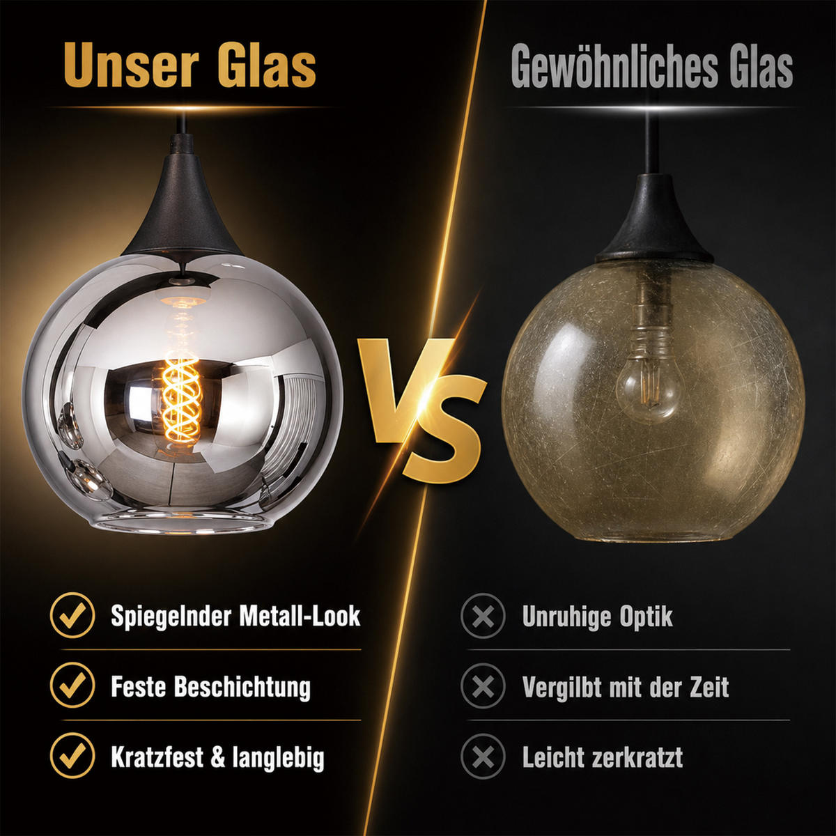 PENDELLEUCHTE Krellon 85/20/150 cm - Schwarz, Glas/Metall (85/20/150cm) - ZMH
