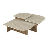 COUCHTISCH - 65 cm, 80 cm, 95 cm x 59.6 cm, 65 cm, 70 cm - holz - beige Omelina - Beige, Holz (59.6/65/44.6cm) - Vente-Unique