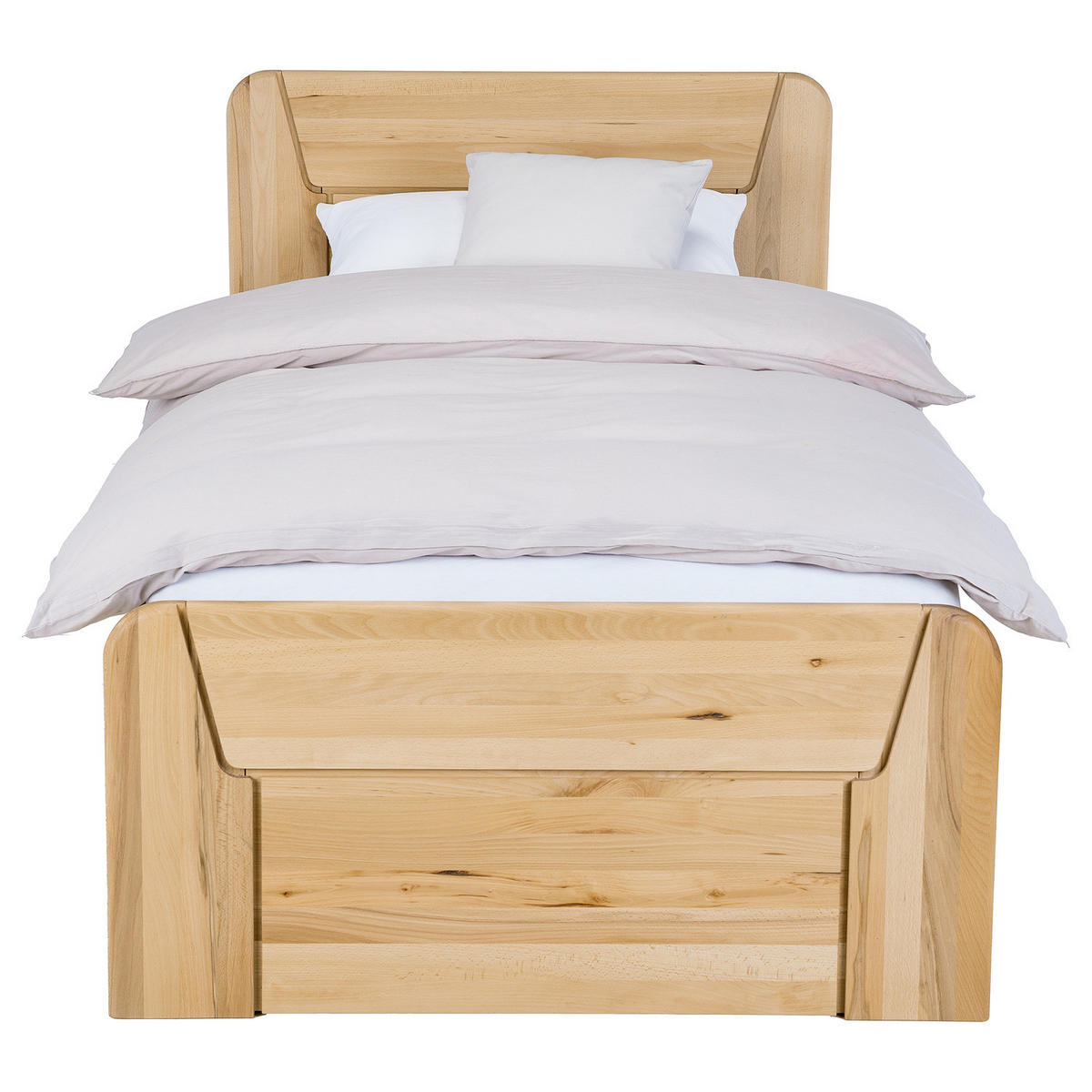 MASSIVHOLZBETT - Kernbuche, Holz (100/200cm) - home24
