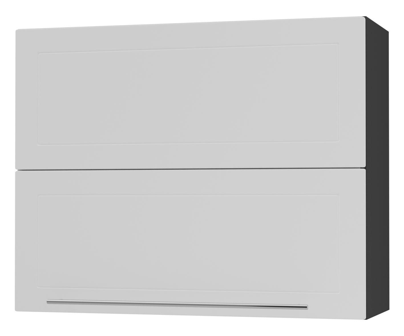 KÜCHENHÄNGESCHRANK Kvantum W8B/90 Weiß Matt / Schwarz Matt 90 / 32,5 / 72cm - Schwarz/Weiß, Holz/Holzwerkstoff (90/72/36cm) - Feldmann-Wohnen
