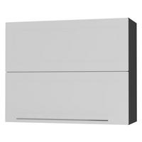 KÜCHENHÄNGESCHRANK Kvantum W8B/90 Weiß Matt / Schwarz Matt 90 / 32,5 / 72cm - Schwarz/Weiß, Holz/Holzwerkstoff (90/72/36cm) - Feldmann-Wohnen