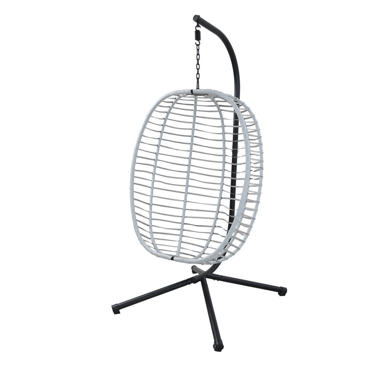 HÄNGESESSEL BELLY Grau - Grau, Kunststoff (90/200/100cm) - SVITA